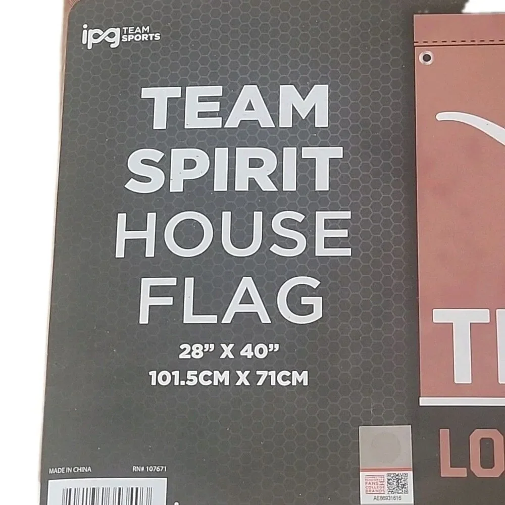 Texas Longhorns UT UNIV Team Spirit House Flag 28